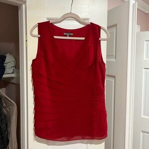 Anne Klein red blouse